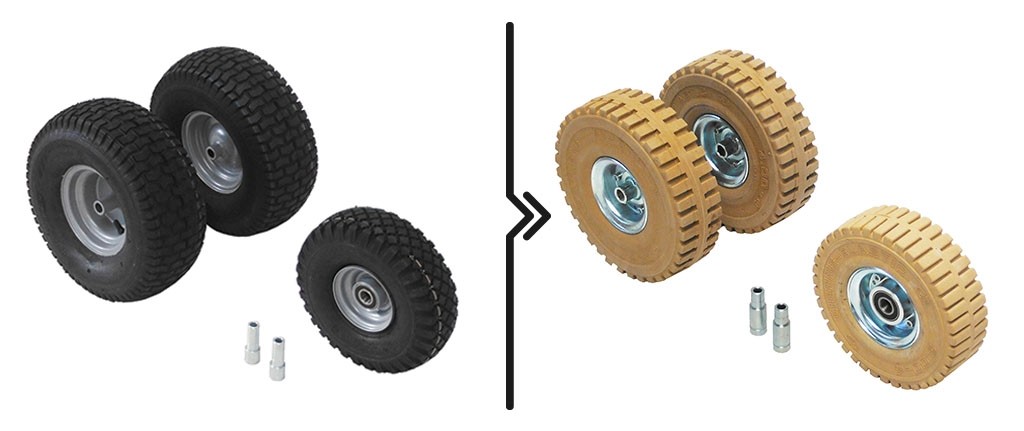 Διαφορά τιμής από standard τροχούς σε τροχούς που δεν αφήνουν ίχνος (3 τροχοί)